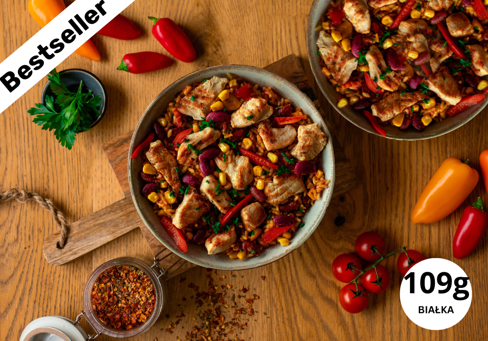 Bowl z kurczakiem fajita (XL, 2 porcje)